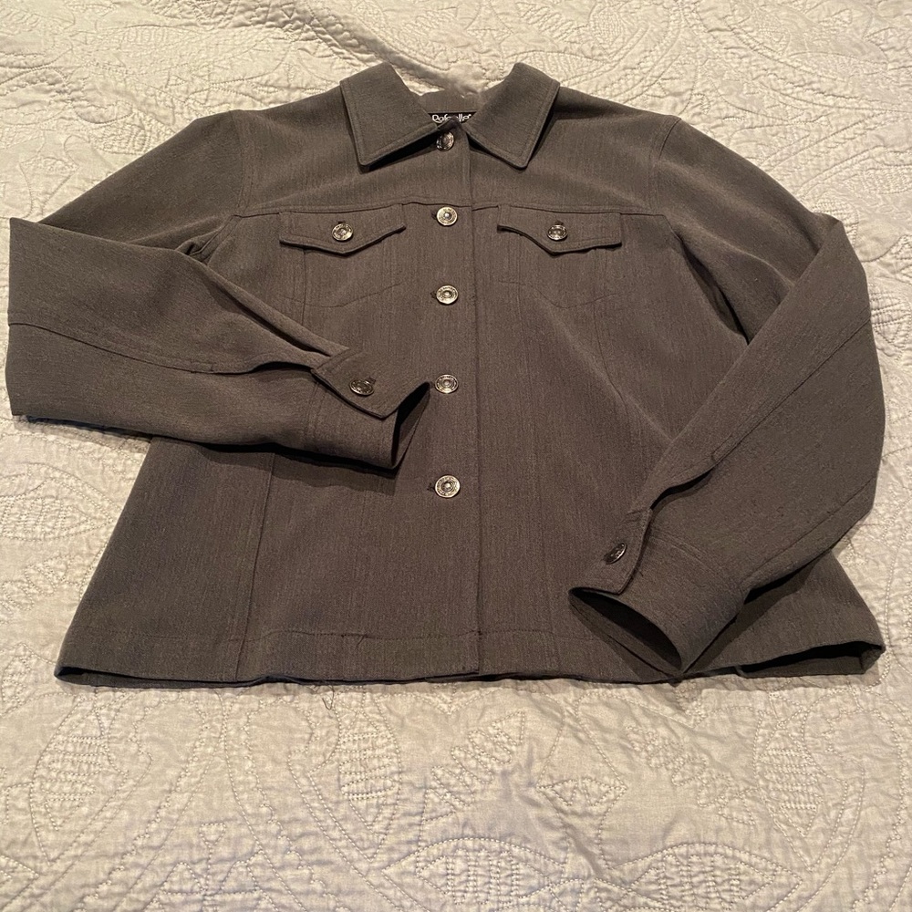 Rafaella Petites Women Gray Jacket/Blazer/Blouse